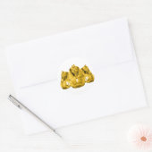 Gouden farao's ronde sticker (Envelop)
