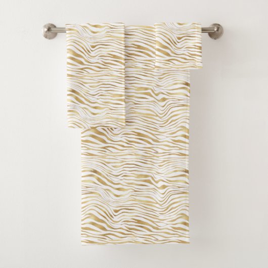 Gouden Faux Dierenprint Bad Handdoek (Insitu)