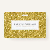 Gouden Faux Flitter Wit Accent Badge (Achterkant)