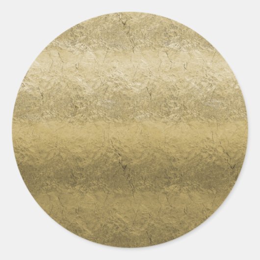 Gouden Faux Folie achtergrond Ronde Sticker (Voorkant)