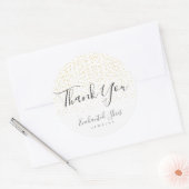 Gouden Faux Folie Confetti "Dank u" Sticker (Envelop)