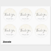 Gouden Faux Folie Confetti "Dank u" Sticker (Vel)