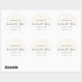 Gouden Faux Folie Dot Handgemaakte Business Produc Ronde Sticker (Vel)