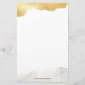 Gouden Faux Folie Elegant Monogram Kantoor Briefpapier (Voorkant)