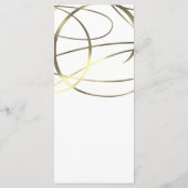 Gouden Faux Folie elke kleur bruiloft receptie men Menu (Achterkant)