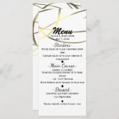 Gouden Faux Folie elke kleur bruiloft receptie men Menu (Voorkant / Achterkant)