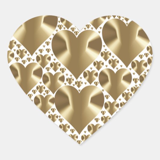 GOUDEN Faux Folie Hart Stickers (Voorkant)