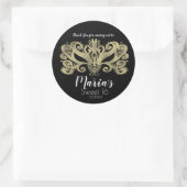 Gouden Faux Folie Maskerade Masker Party Favor Ronde Sticker (Tas)