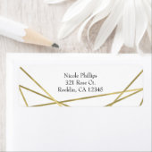 Gouden Faux Folie Modern Geometrisch Glam Invitati Etiket (Insitu)