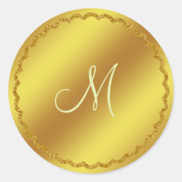 Gouden Faux Folie Monogram Sticker