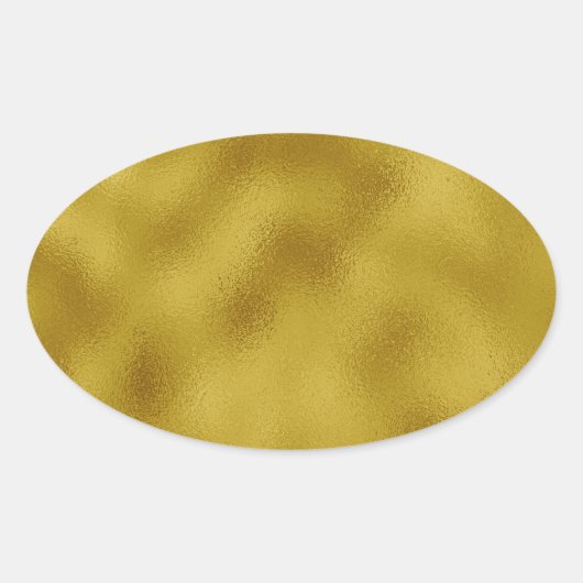 Gouden faux folie ovale sticker (Voorkant)