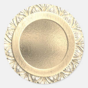 Gouden Faux Folie  Ronde Sticker