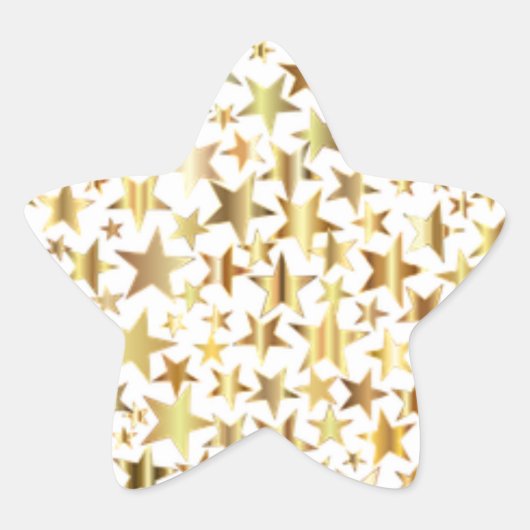 Gouden Faux Folie Star Stickers (Voorkant)