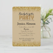 Gouden Faux Glitter Bachelorette Kaart (Staand voorkant)