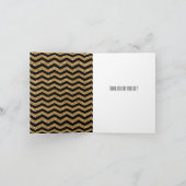 Gouden Faux Glitter Chevron Ombre Dank u Bedankkaart (Binnen)