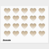 Gouden Faux Glitter Chevron Ombre Hart Sticker (Vel)