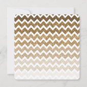 Gouden Faux Glitter Chevron Ombre Zoet Zestien Kaart (Voorkant)