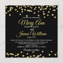 Gouden Faux Glitter Confetti Elegant Bruiloft Zwar