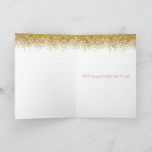 Gouden Faux Glitter Confetti Kaart (Binnen)
