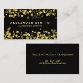 Gouden Faux Glitter Confetti Visitekaartje (Voorkant / Achterkant)