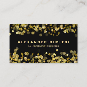 Gouden Faux Glitter Confetti Visitekaartje