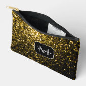 Gouden faux glitter fonkelt Monogram Etui (Open)