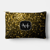 Gouden faux glitter fonkelt Monogram Etui (Voorkant)