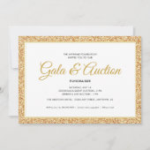 Gouden Faux Glitter | Gala Veiling en Fondsenwervi Kaart (Voorkant)