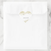 Gouden Faux Glitter Hart Hart Sticker (Tas)