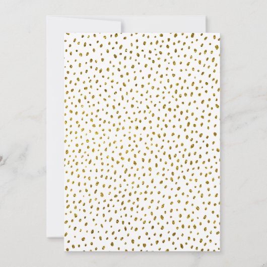 Gouden Faux Glitter Kinder Meisje Foto Verjaardag Kaart (Achterkant)