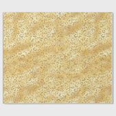 Gouden Faux Glitter Luipaard Print Cadeaupapier (Vlak)