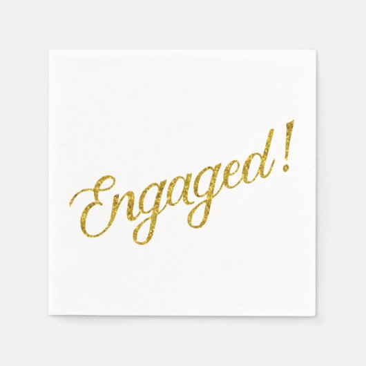 Gouden Faux Glitter Metallic Sequins Quote Servetten (Voorkant)