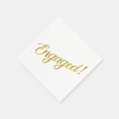 Gouden Faux Glitter Metallic Sequins Quote Servetten (Hoek)