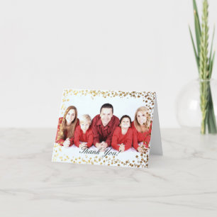 Gouden Faux Glitter Ombre Bokeh Dank u Bedankkaart
