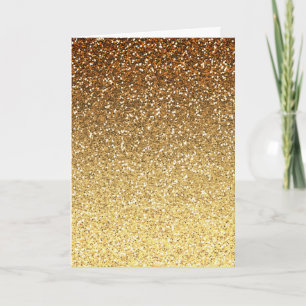 Gouden Faux Glitter Ombre Verjaardag Kaart