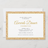 Gouden Faux Glitter | Onderscheidingen Diner Vieri Kaart (Voorkant)