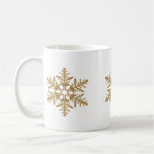 Gouden Faux Glitter Sneeuwvlok Koffiemok (Links)