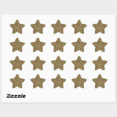 GOUDEN (faux) GLITTER STAR STICKERS (Vel)