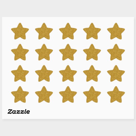 Gouden Faux Glitter Sticker (Vel)