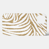 Gouden Faux Glitter Zebra Print Case-Mate iPhone Case (Achterkant (horizontaal))