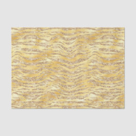 Gouden Faux Glitter Zebra Strepen Tissuepapier