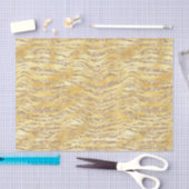 Gouden Faux Glitter Zebra Strepen Tissuepapier (Craft)