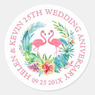 Gouden faux metal look aangepaste tekst klassieke  ronde sticker