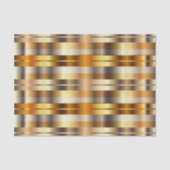 Gouden Faux Metallic Diagonale Strepen Tissuepapier (Voorkant)