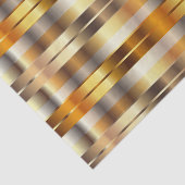 Gouden Faux Metallic Diagonale Strepen Tissuepapier (Detail)