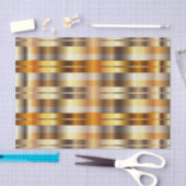 Gouden Faux Metallic Diagonale Strepen Tissuepapier (Craft)