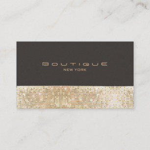 Gouden FAUX Sequins Suede Look Beauty & Chique Mod Visitekaartje