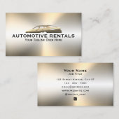 Gouden faux textuur metallic automotive visitekaartje (Voorkant / Achterkant)