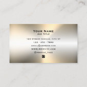 Gouden faux textuur metallic automotive visitekaartje (Achterkant)