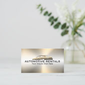 Gouden faux textuur metallic automotive visitekaartje (Staand voorkant)
